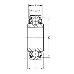 Bantalan 202KLL3 Timken