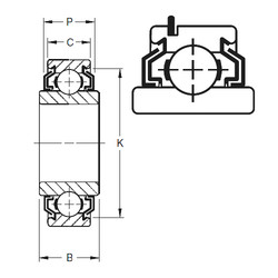 Bantalan 206KLLG Timken