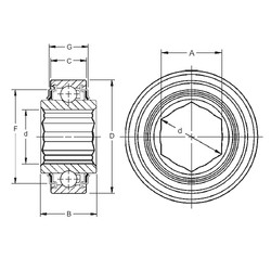 Bantalan 207KPP3 Timken