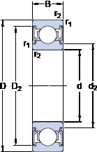 Подшипник 626-2RSL SKF