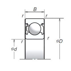 Bantalan 6006T1XZZ NSK