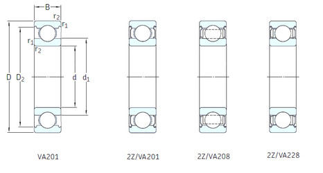 Bantalan 6005/VA201 SKF