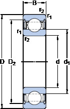 Bantalan 6005-2Z/VA208 SKF