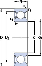 Bantalan 6005-RSL SKF