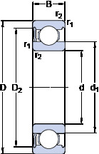 Bantalan 6016-RS1 SKF