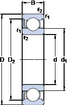 Bantalan 6015-RZ SKF