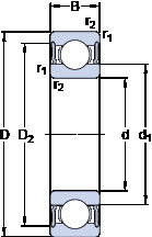 Bantalan 6012-2RS1 SKF