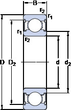 Подшипник W 61803-2Z SKF