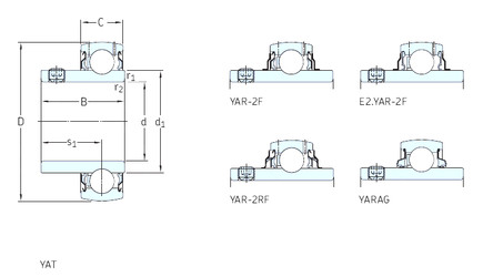 Подшипник YAR208-2RF/HV SKF