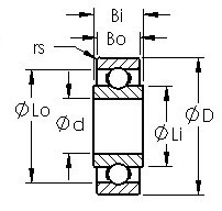 Подшипник RW4 AST