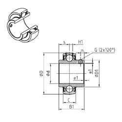 Подшипник UC322 SNR