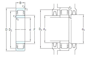 Подшипник NU1020M/HC5C3 SKF