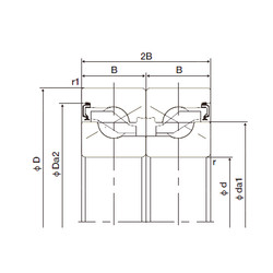 Подшипник 20TAB04DB-2NK NACHI