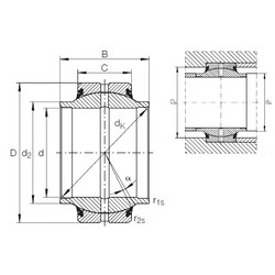 Подшипник GE 50 HO-2RS INA