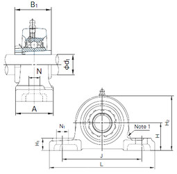 Подшипник UKPX11+H2311 NACHI