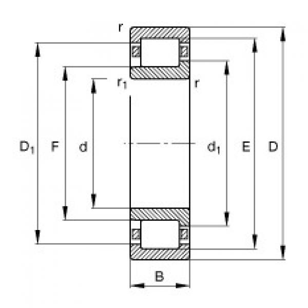 Подшипник NJ406-M1 FAG #1 image