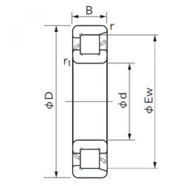 Подшипник NF 222 NACHI #1 image